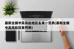 最新全國(guó)中高風(fēng)險(xiǎn)地區(qū)名單一覽表(最新全國(guó)中高風(fēng)險(xiǎn)區(qū)縣列表)